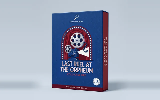 Last Reel at the Orpheum: printable murder mystery case file cover