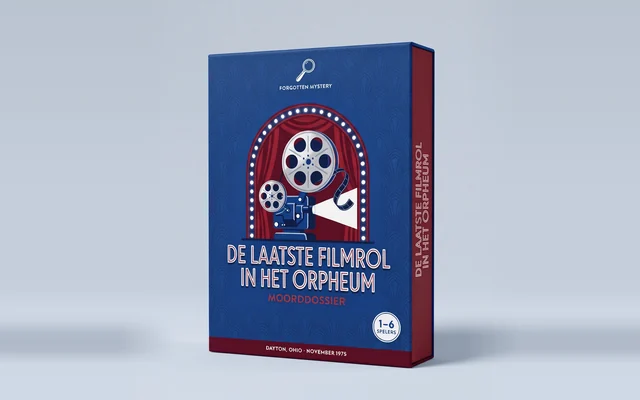 De laatste filmrol in het Orpheum: omslag van een moorddossier om te printen