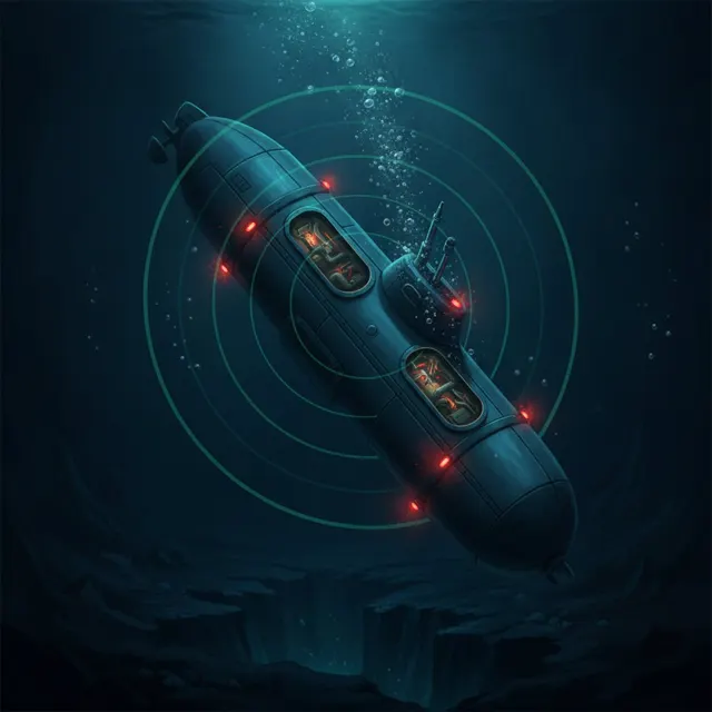Dive Alarm: The Sinking Submarine — printable escape room kit cover