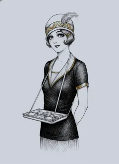 Bea Holloway, the cigarette girl (secretly a reporter) — Murder at the Gilded Canary character