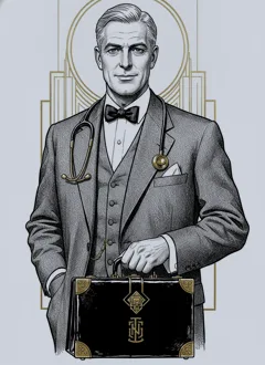 Dr. Walter Hayes, the club physician — Murder at the Gilded Canary character