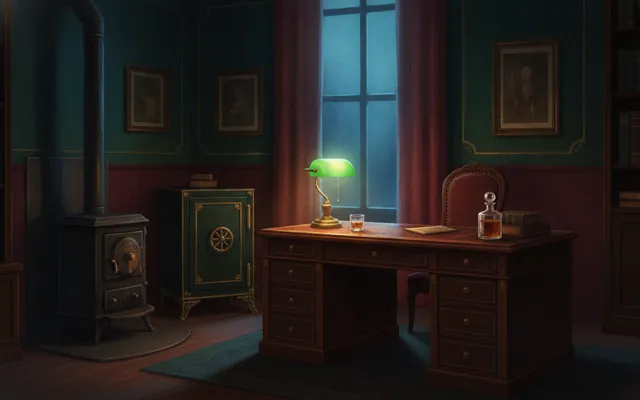 Murder at the Gilded Canary — the owner's office