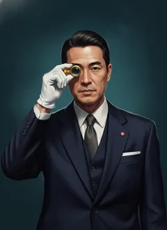 Hiro Tanaka, the gem appraiser — Murder on the SS Aurelia character