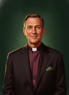 Reverend Tom Fitch, the officiant — Murder at the Vineyard Wedding character